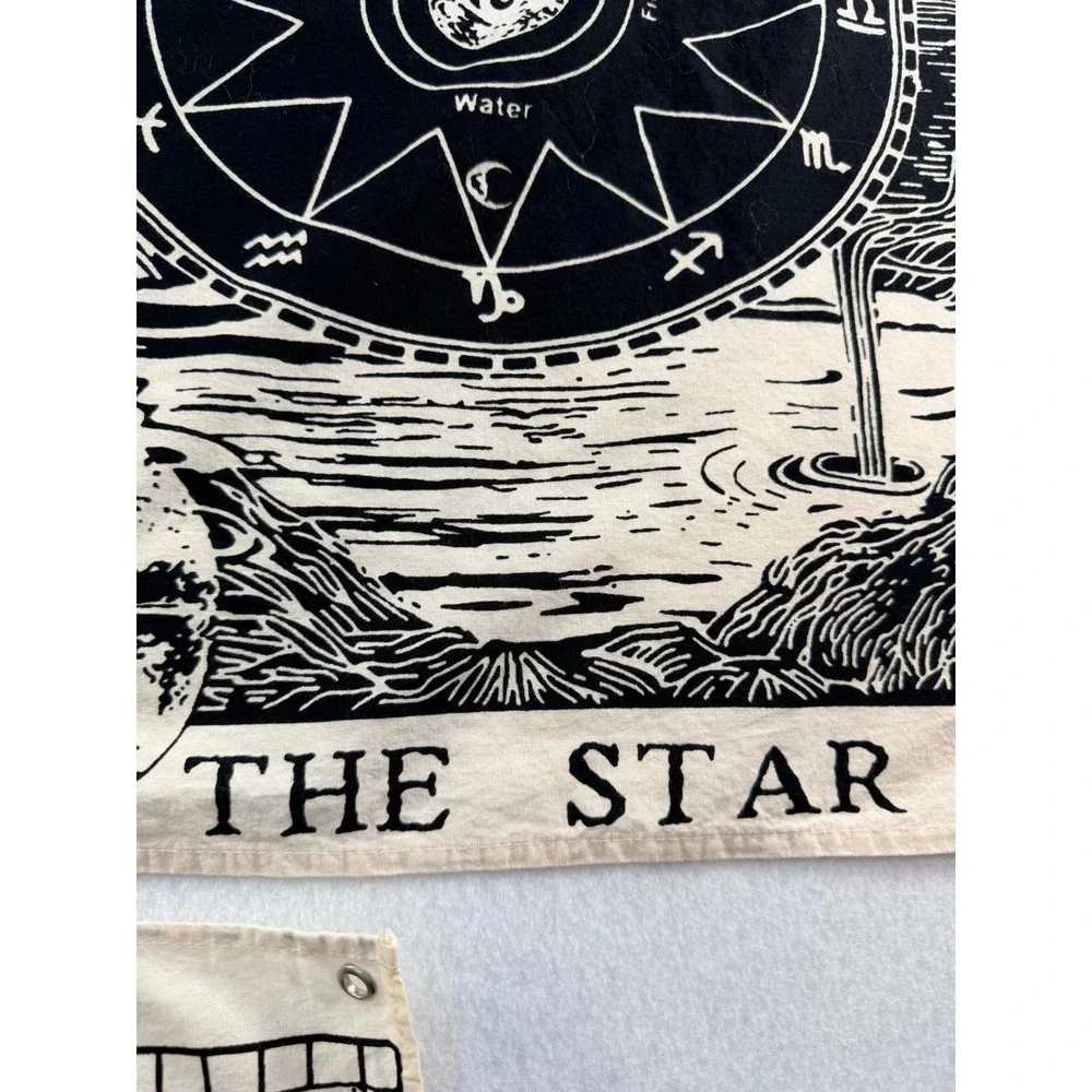 Set of 3 Tarot Card Tapestries The Sun The Moon The Star Wall Hanging Decor